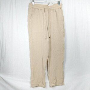 NWT Theory Cortlandt Light Barley Summer Silk Pants M